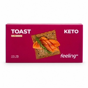 Toast cu seminte (Low-Carb, keto, proteic, fara zahar) 160g - FeelingOK - Img 3