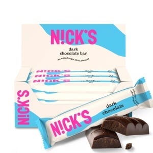Baton de ciocolata neagra (fara zahar) 25g - NICKS - Img 4