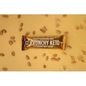 Baton KETO Caramel sarat si arahide (fara zahar, lowcarb) 35g - Good Good