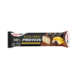 Baton proteic 30%, cu CIOCOLATA si BANANE ( fara zahar, fara gluten) 60g - MoovEAT Vita Rich