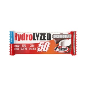 Baton proteic hidrolizat cu aroma de Ciocolata Neagra si COCOS (fara zahar, fara gluten, fara ulei de palmier) 35g - Pro Nutrition