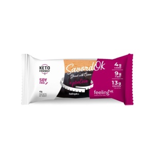 Biscuit Savoiardo cu COCOS semiglazurat cu CIOCOLATA (Low-Carb, proteic, fara zahar) 43 gr - FeelingOK - Img 1