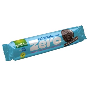 Biscuiti cu cacao si crema de lapte tip Oreo (fara zahar, vegani) 147g - Gullon ZERO