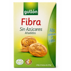 Biscuiti cu fibre vegetale Fibra (fara zahar) 450g - Gullon
