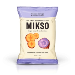Chipsuri din cartofi dulci portocalii & violet (fara zahar, fara gluten, vegan) 85g - MIKSO