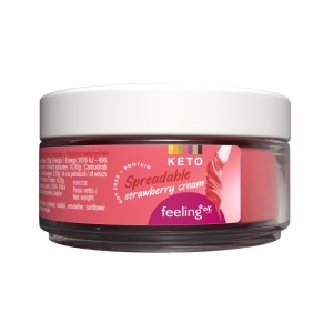 Crema de CAPSUNI tartinabila (low carb, proteica, fara zahar) 100g - FeelingOK