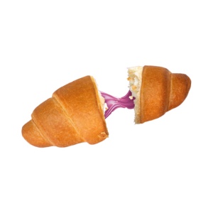 Croissant proteic cu crema de FRUCTE de PADURE (Low-Carb, proteic , keto, fara zahar, fara soia) 65g - FeelingOK - Img 3