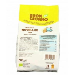 ECO Biscuiti BuongiornoBio din grau Novellini, fara ulei de palmier, Finestra Sul Cielo 500g - Img 3
