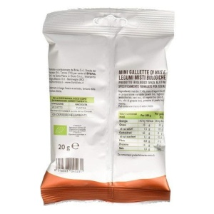 ECO Snack Biocroc triunghiular din porumb cu legume, fara gluten, neprajit, Fior di Loto 20g - Img 2