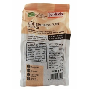ECO Sorg alb decorticat, fara gluten, Fior di Loto 400g - Img 3