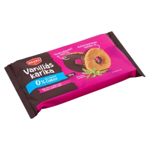 Fursecuri rondele vanilie semiglazurate cu ciocolata (fara zahar) 150g - Detki - Img 2