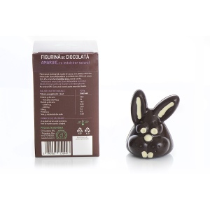 IEPURAS de ciocolata amaruie cu indulcitor din Stevia100g - Sweeteria - Img 2
