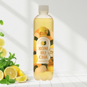 Kombucha cu Menta, Lamaie si Stevia (fara zahar) 500ml - EVA