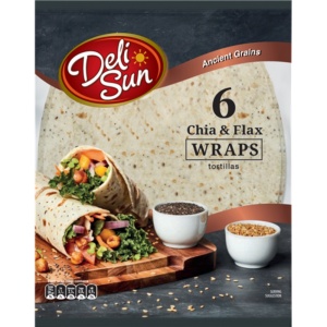 Lipii din Faina de Grau cu seminte de Chia si In (vegetarian) 6x60g - Deli Sun