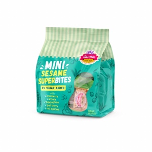 Mini batoane din susan cu super fructe (fara zahar) 150g - Jannis