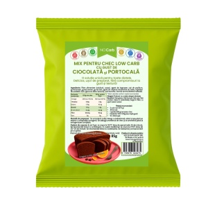 Mix pentru chec cu aroma de CIOCOLATA si PORTOCALA (lowcarb, fara zahar, fara gluten, keto) 85g - NoCarb
