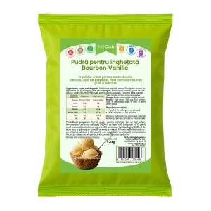 Praf de inghetata cu aroma de vanilie si Stevia (fara zahar, low-carb,) 120g - NoCarb