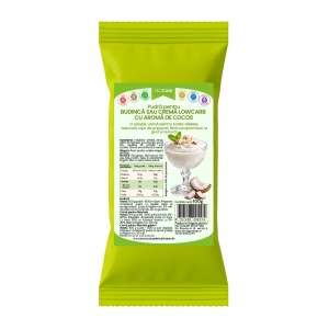Pudra pentru budinca sau crema cu aroma de COCOS (lowcarb, fara zahar, fara gluten, KETO) 100g - NoCarb