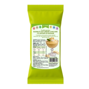 Pudra pentru jeleu sau crema cu aroma de BANANA (lowcarb, fara zahar, fara gluten, keto) 100g - NoCarb