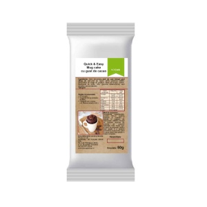 QUICK&EASY MIX pentru MUG CAKE CIOCOLATA (lowcarb, fara zahar, fara gluten, keto) 50g - NoCarb