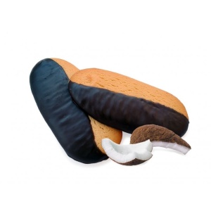 Biscuit Savoiardo cu COCOS semiglazurat cu CIOCOLATA (Low-Carb, proteic, fara zahar) 43 gr - FeelingOK - Img 2