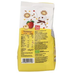 Biscuiti ECO integrali GRANOMELA cu mar si scortisoara (fara zahar, vegani) 250g - Baule Volante - Img 2