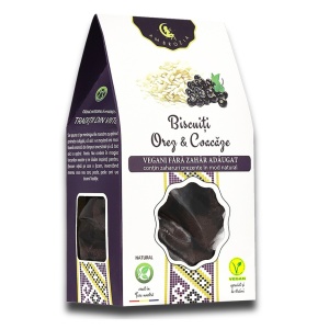 Biscuiti vegani cu orez si coacaze (fara zahar) 130g - Ambrozia