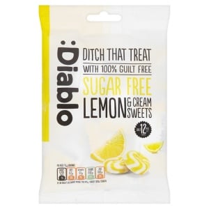 Bomboane cu lamaie si frisca (fara zahar) 75g - :Diablo