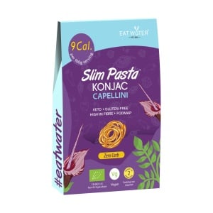 Capellini din faina de konjac BIO 270g (vegan, fara carbohidrati, fara gluten, keto) - Slim Pasta - Img 1