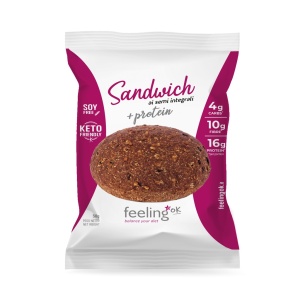 Chifla Proteica cu SEMINTE integrale (Low-Carb, keto, fara zahar) 50g - FeelingOK