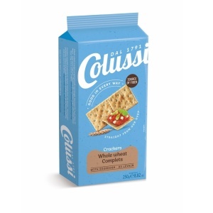 Crackers integrali (fara zahar, fara ulei de palmier, cu maia) 250g - Colussi