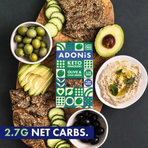 Crakers Bio cu ulei de masline si seminte de chia (fara zahar, keto, lowcarb), 60g – Adonis - Img 2