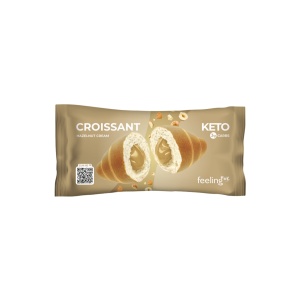 Croissant keto cu crema de ALUNE de PADURE (Low-Carb, fara zahar) 50g - FeelingOK