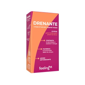 Drenant natural cu extracte vegetale – stick-uri solubile cu aroma de ceai de piersica 147g - FeelingOK
