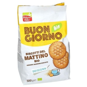 ECO Biscuiti BuongiornoBio de dimineata (fără ulei de palmier) Finestra Sul Cielo 500g - Img 4