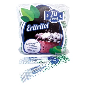 Eritritol (indulcitor natural, IG 0) 50 pliculete - Fit Food
