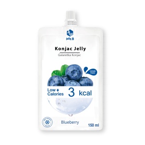 Jeleu din konjac cu Afine, low calorie (fara zahar) 150ml - Jelly B.