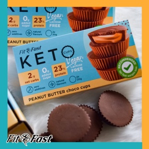 KetoCups cu unt de arahide (fara zah, fara gluten, vegan, keto) 40g - FitFast - Img 7