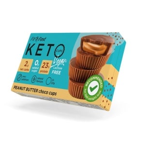 KetoCups cu unt de arahide (fara zahar, fara gluten, keto) 40g - FitFast