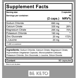 Ketolytes – Electroliți esențiali (90 capsule) - BE KETO - Img 5