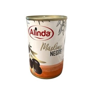 %Masline negre cu samburi cutie 315g - Alinda