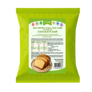 Mix pentru chec cu CIOCOLATA ALBA (lowcarb, fara zahar, fara gluten, keto) 80g - NoCarb