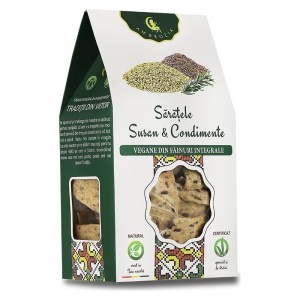 Saratele vegane cu susan si condimente 107g - Hiper Ambrozia