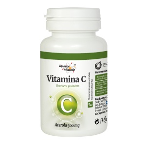 VITAMINA C CU ACEROLA 500mg 60cpr DACIA PLANT