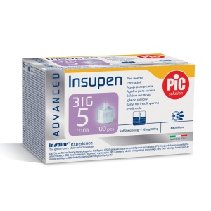 Ace pen insulina sterile INSUPEN ADVANCED 100 buc/cutie 31G x 5 mm - PIC SOLUTION