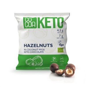 Alune ECO invelite in ciocolata cu cocos (fara zahar, keto, fara gluten) 70g - COCOA KETO - Img 1