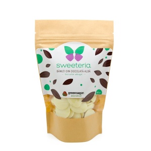 Banuti din ciocolata alba cu Stevia(fara zahar) 250g - Sweeteria