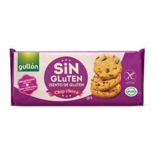 Biscuiți cu chipsuri de ciocolata Chip Choco (fara zahar, fara gluten) - Gullon 125g