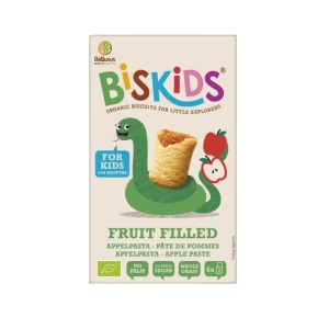 Biscuiti Eco pentru copii din spelta cu umplutura de mar (fara zahar) 120g - Biskids