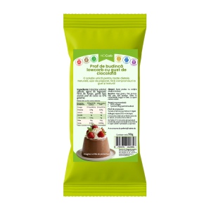 Budinca Low Carb cu cacao cu faina de Konjac (fara zahar, fara gluten) 50g - NoCarb